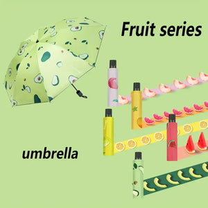Automatic FRUIT Umbrella Anti-UV Sun/Rain Windproof 3 Folding Compact Umbrella - gooddeal - Compact Automatic Umbrella