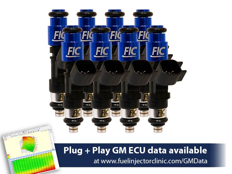 650cc (72 lbs/hr at OE 58 PSI fuel pressure) FIC Fuel Injector Clinic Injector Set for SBC engines (High-Z) (is300-0650h)