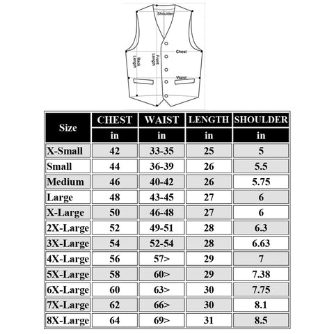 mens motorcycle vest size guide