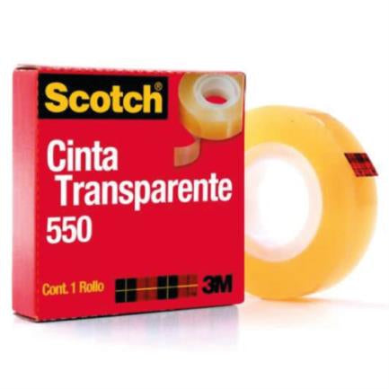 Cinta Scotch 3M 550 19x33 Transparente Adhesiva 