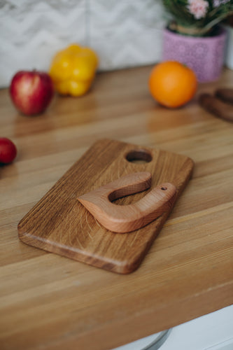 Safe Wooden Knife and Cutting Board Set for Kids - JUstenbois