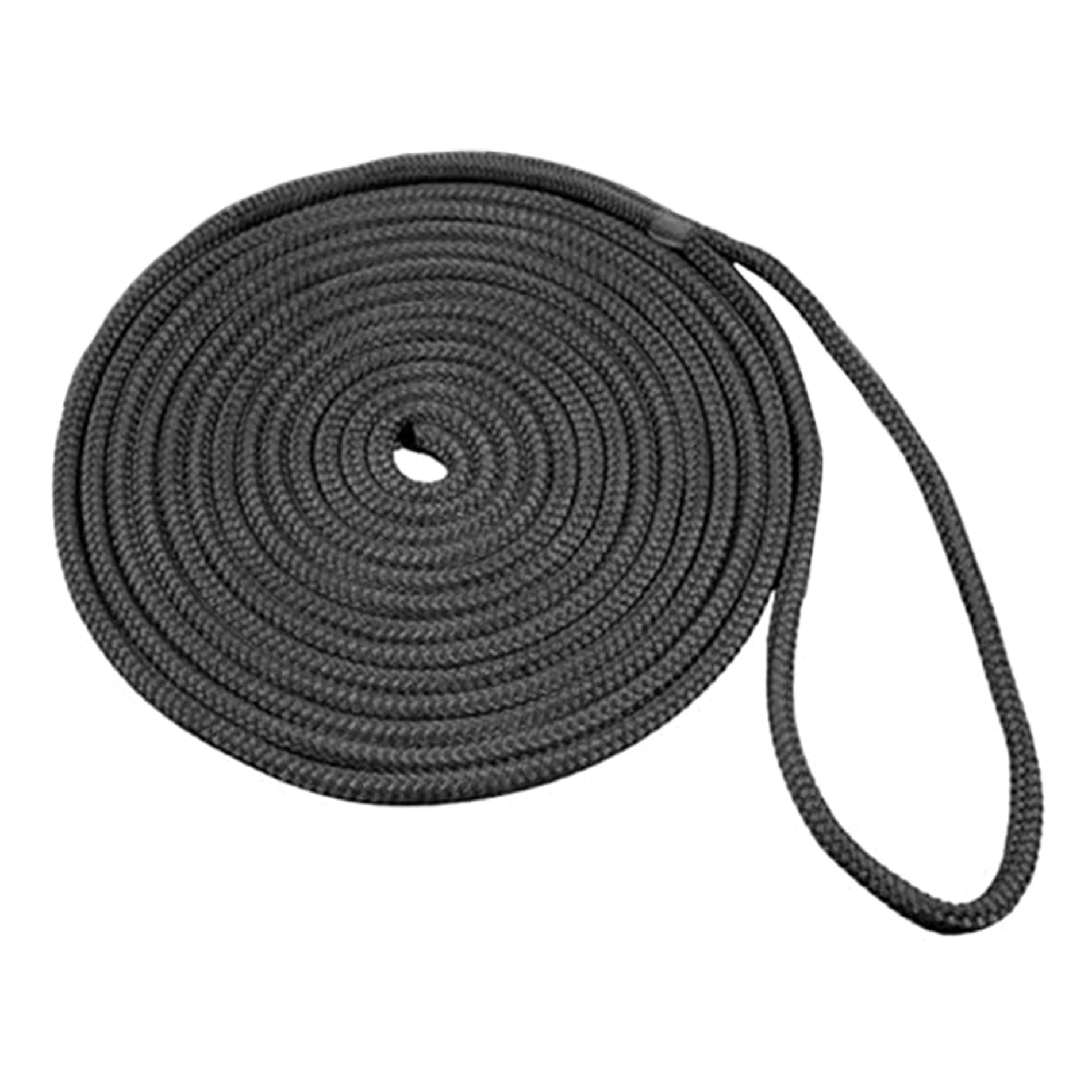 1/2 X 15' Double-Braided Nylon Dock Lines, Blue, 2 Pack
