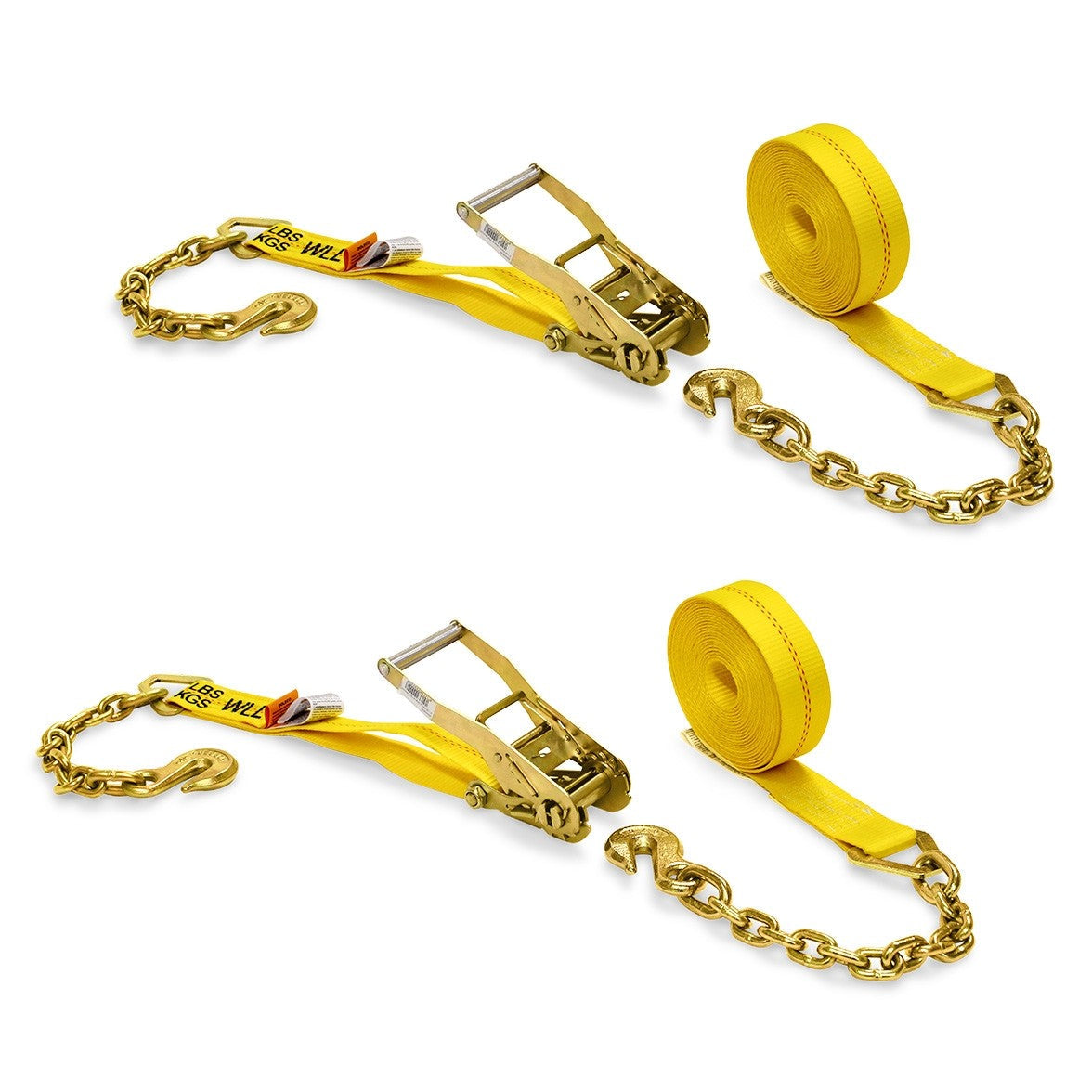 DKG-304 Yellow Heavy Duty Double J Hook Wheel Strap with Ratchet - Over  Tire Wire Hook Car Hauler Tie Down - Auto Transporter Trailer Strap with  Steel Ratchet - Working Load Limit