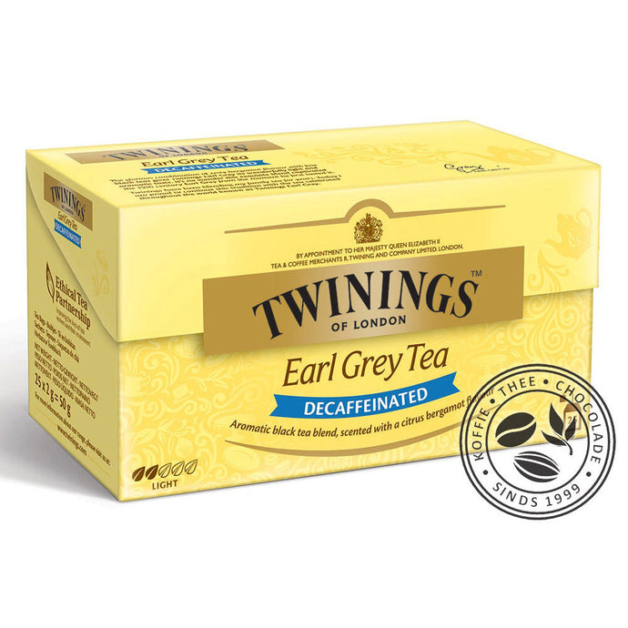 pond Kaal dynastie Twinings Earl Grey Tea Decaf 25 tea bags - Van Hilst Koffie en Thee