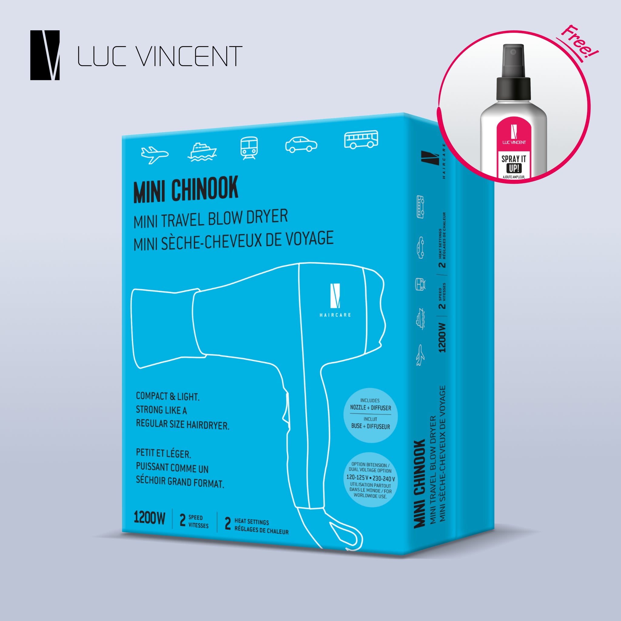 Mini Chinook - Travel Hair Dryer - Luc Vincent product image