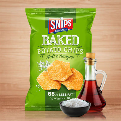 10 Pack X Snips Baked Potato Chips French Cheese Flavor ( 65% Less Fat) 35g