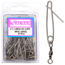 NACSAN Longline Clips, Sea Harvester Type Qty:25 – Camp and Tackle