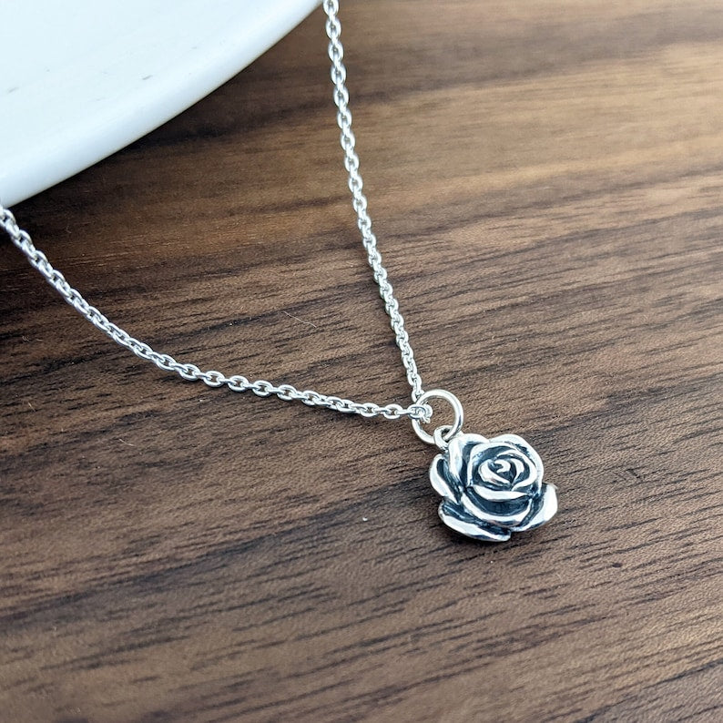 Sterling Silver Rose Flower Ring