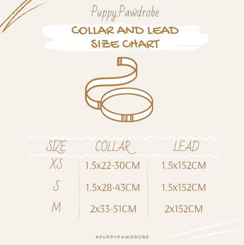 Collar and lead size chart