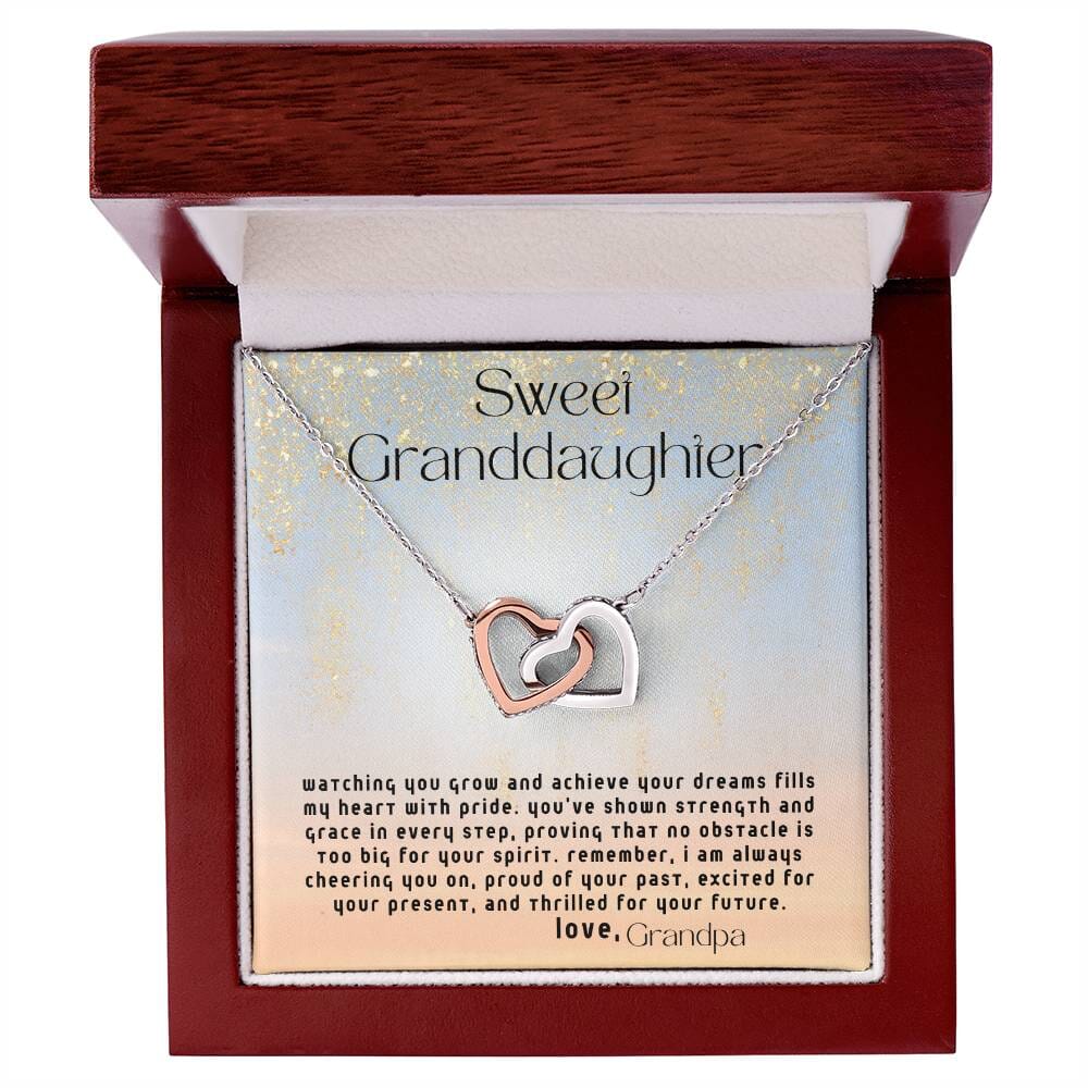 everlasting bonds the grandparents interlocking hearts necklace with personalized message jewelryinterlockinghearts shineon fulfillment 450857