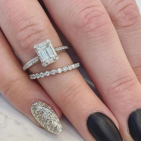 an emerald cut diamond engagement ring