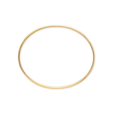 a simple yellow gold wire bangle bracelet