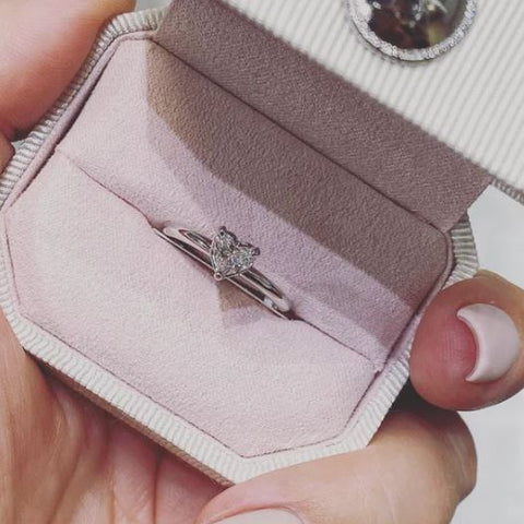 a heart cut diamond engagement ring