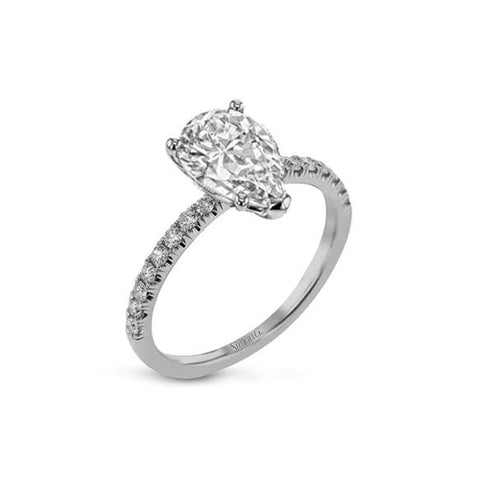 a pear shaped diamond solitaire ring
