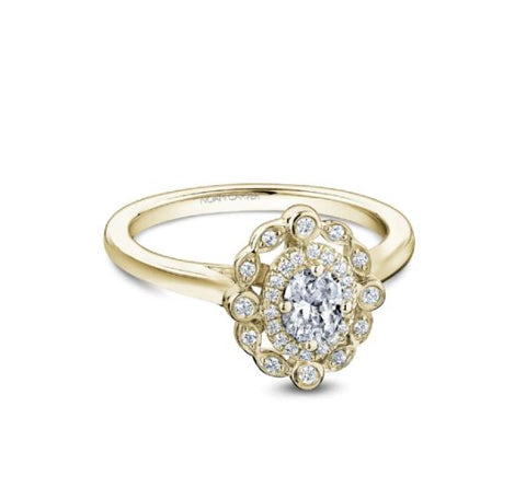 a yellow gold diamond engagement ring