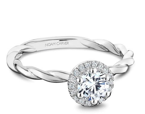 a white gold diamond engagement ring
