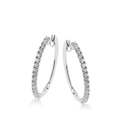 diamond hoop earrings