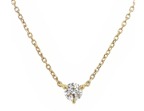 a diamond solitaire necklace