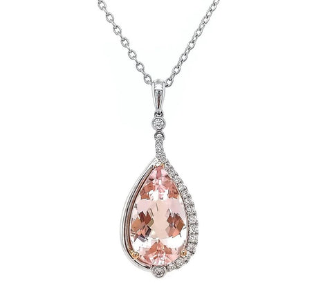 a morganite and diamond necklace