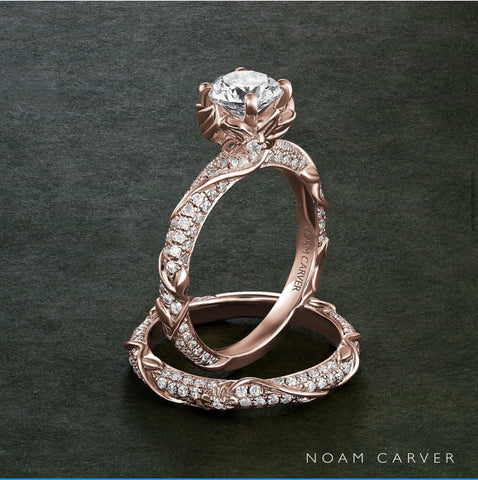 Award winning floral engagement ring by Noam Carver