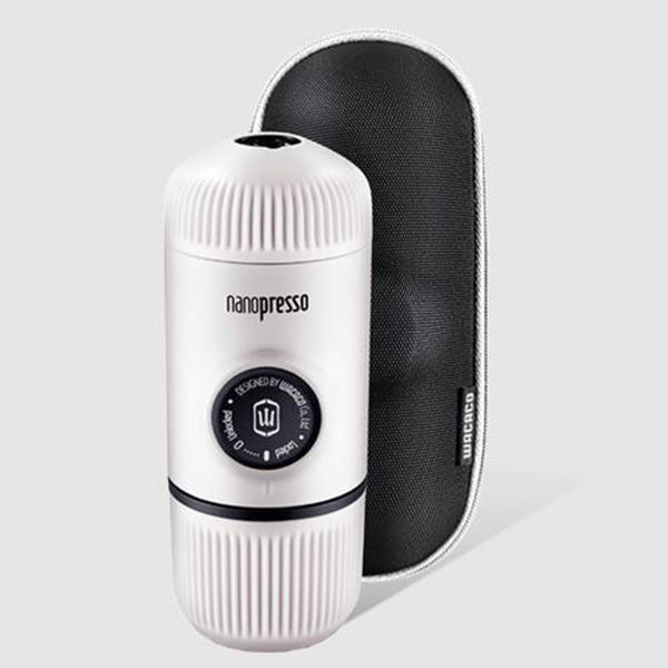 Wacaco Nanopresso Elements rejse espressobrygger med etui, Chill White