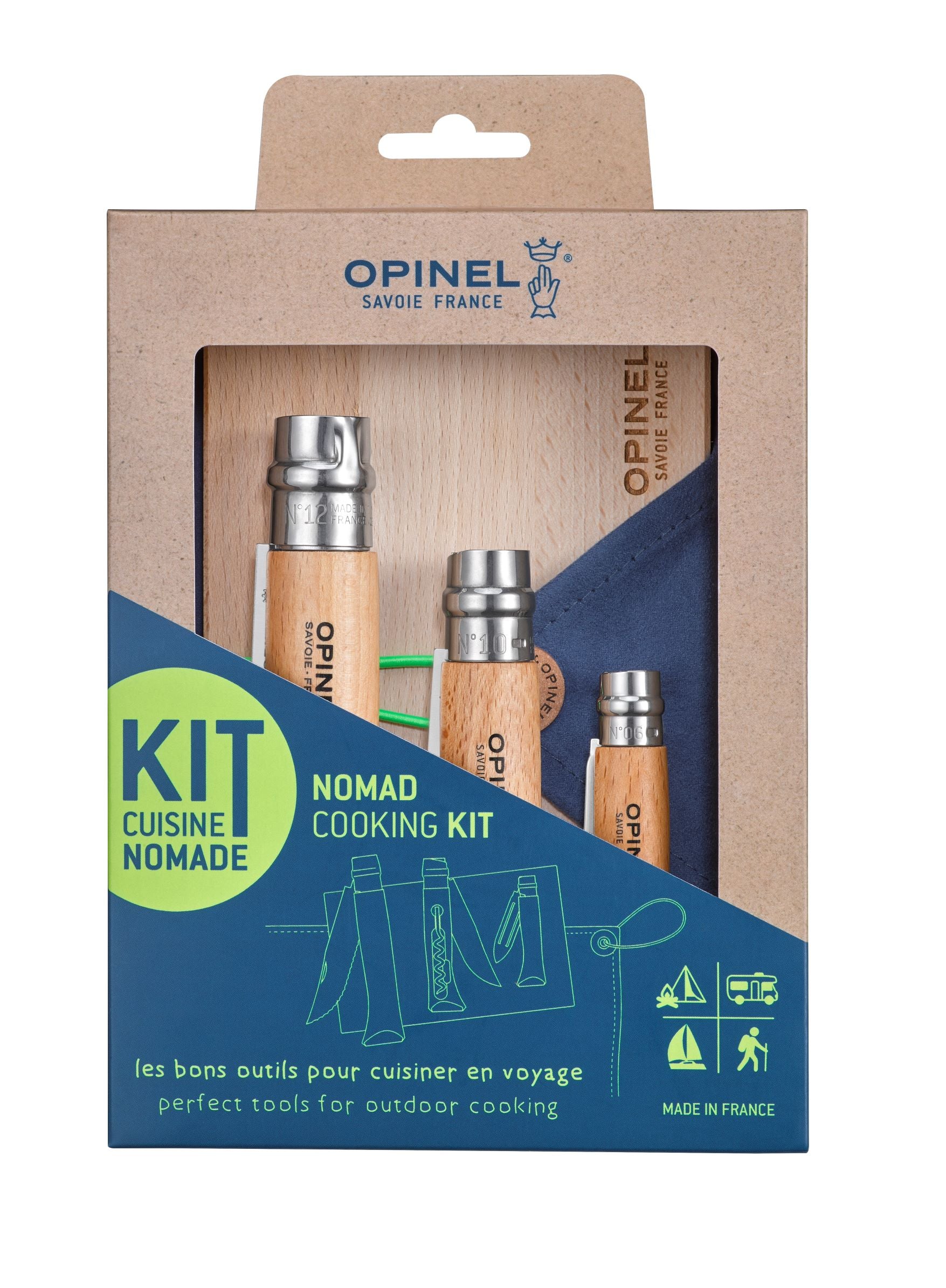 Billede af Opinel Nomad Cooking Kit 4 dele - Bøg