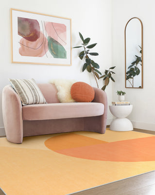 RUGMRZ Teppiche, Dämm- & Schutzmatten Teppich Antirutsch Rosa, lila,  geometrisches Design, Wohnzimmer Teppich, Farbe, weich und schimmel  resistent 200
