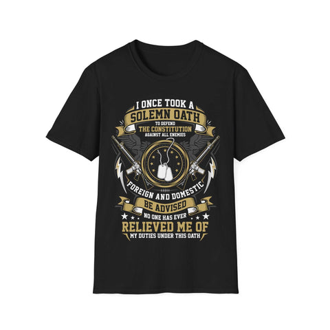 A patriot shirt  with the soldiers oath.