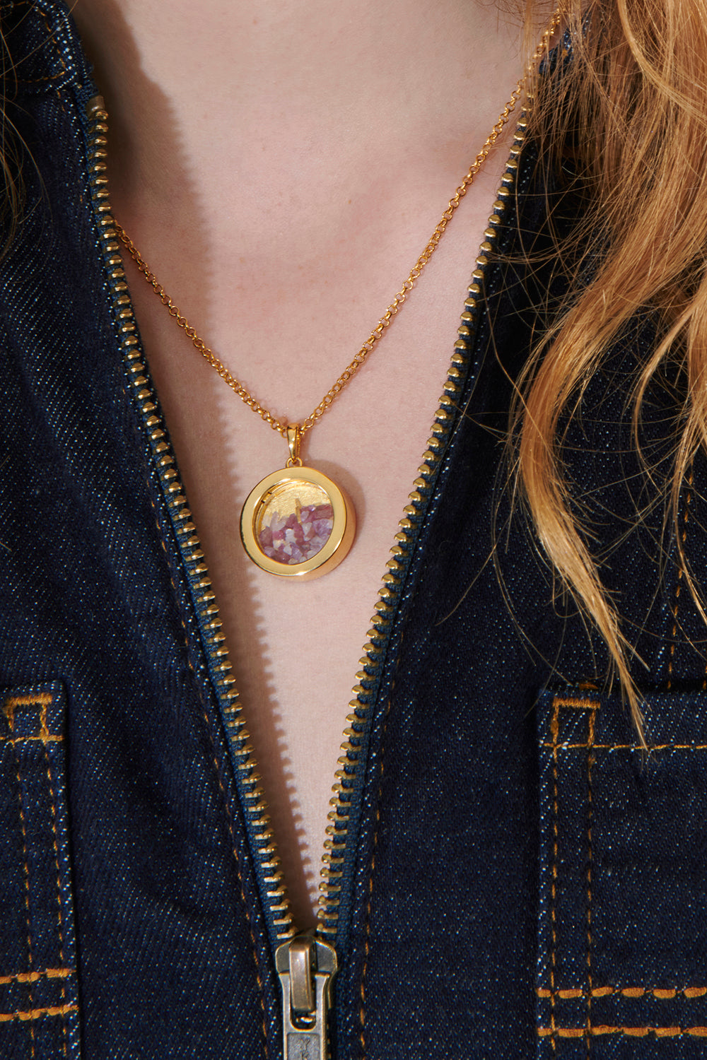 ’We’ve Got Your Back’ Gold Plated Amulet Necklace
