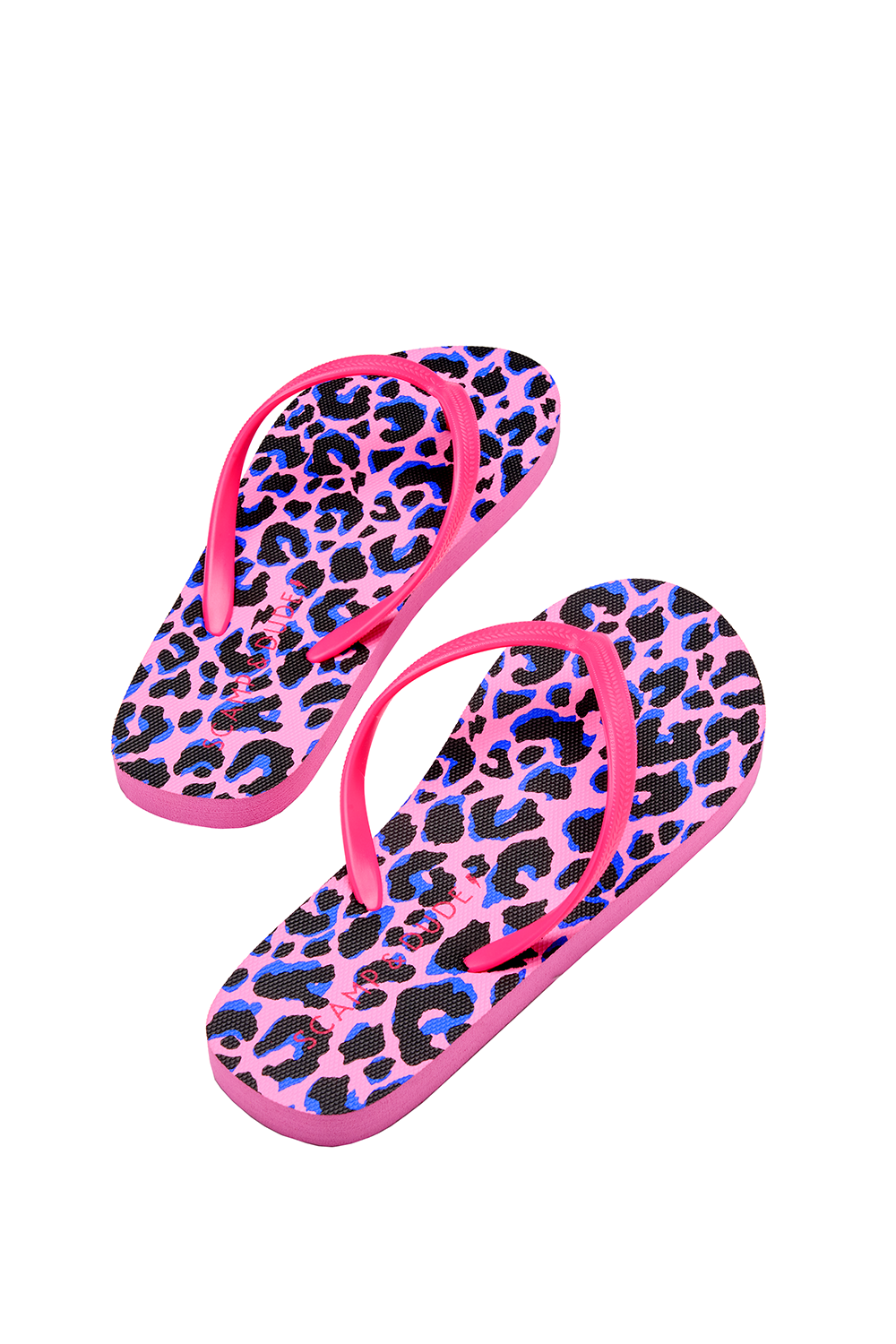 COMING SOON: Pink with Blue & Black Leopard Flip Flops