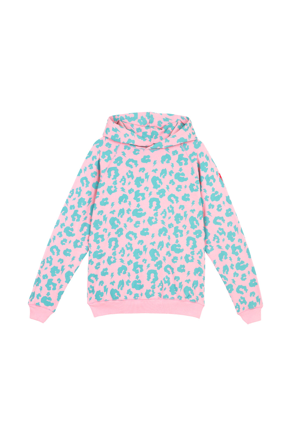 Pink with Turquoise Leopard Hoodie