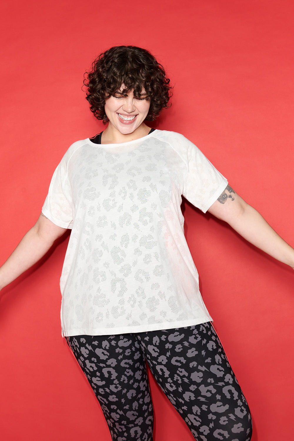 COMING SOON: White Leopard Burn Out Slouchy T-Shirt