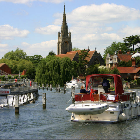 Boats on the River Thames in Marlow 