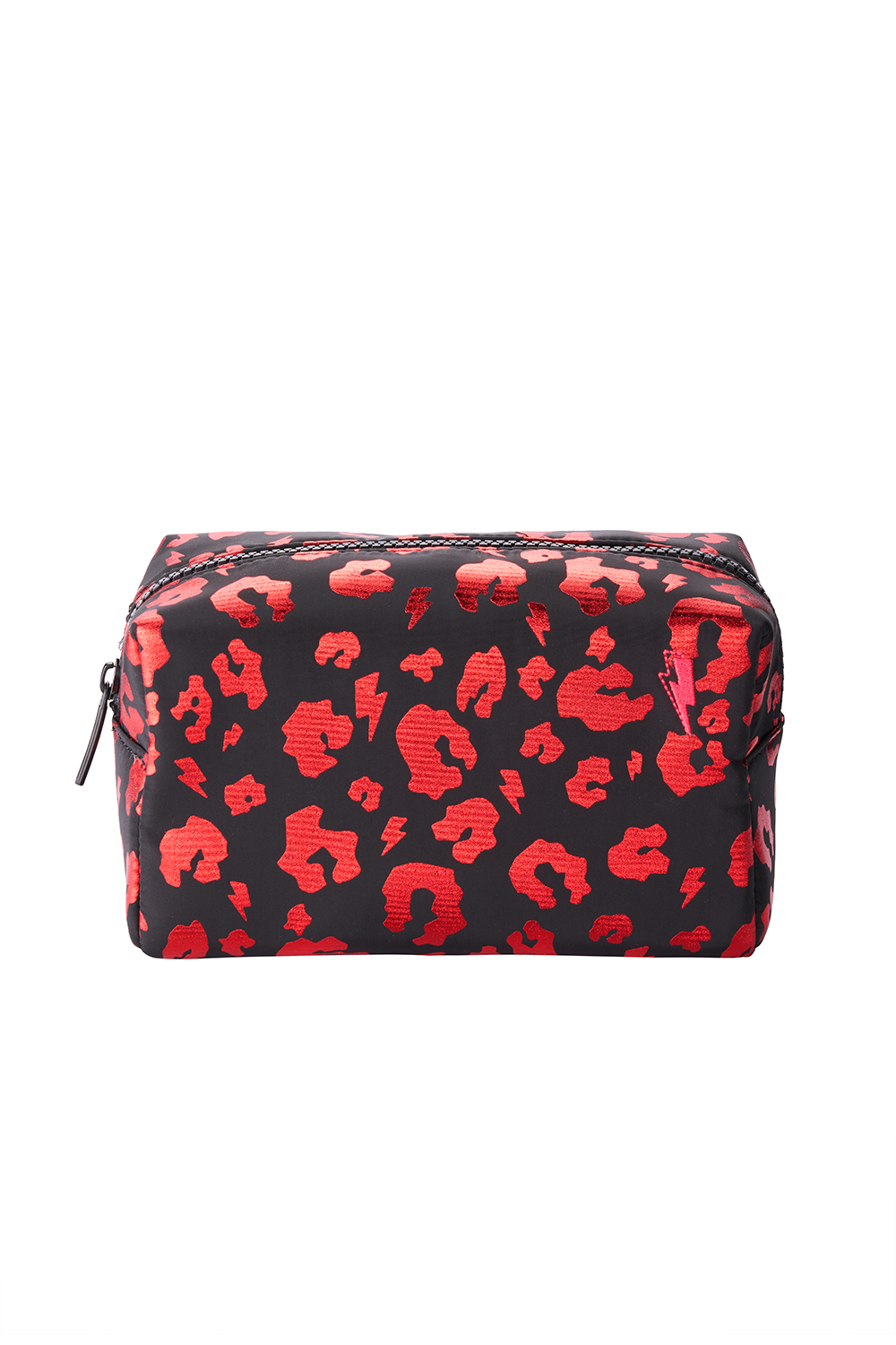 Scamp & Dude x Ruby Hammer Black with Red Foil Leopard Makeup Bag