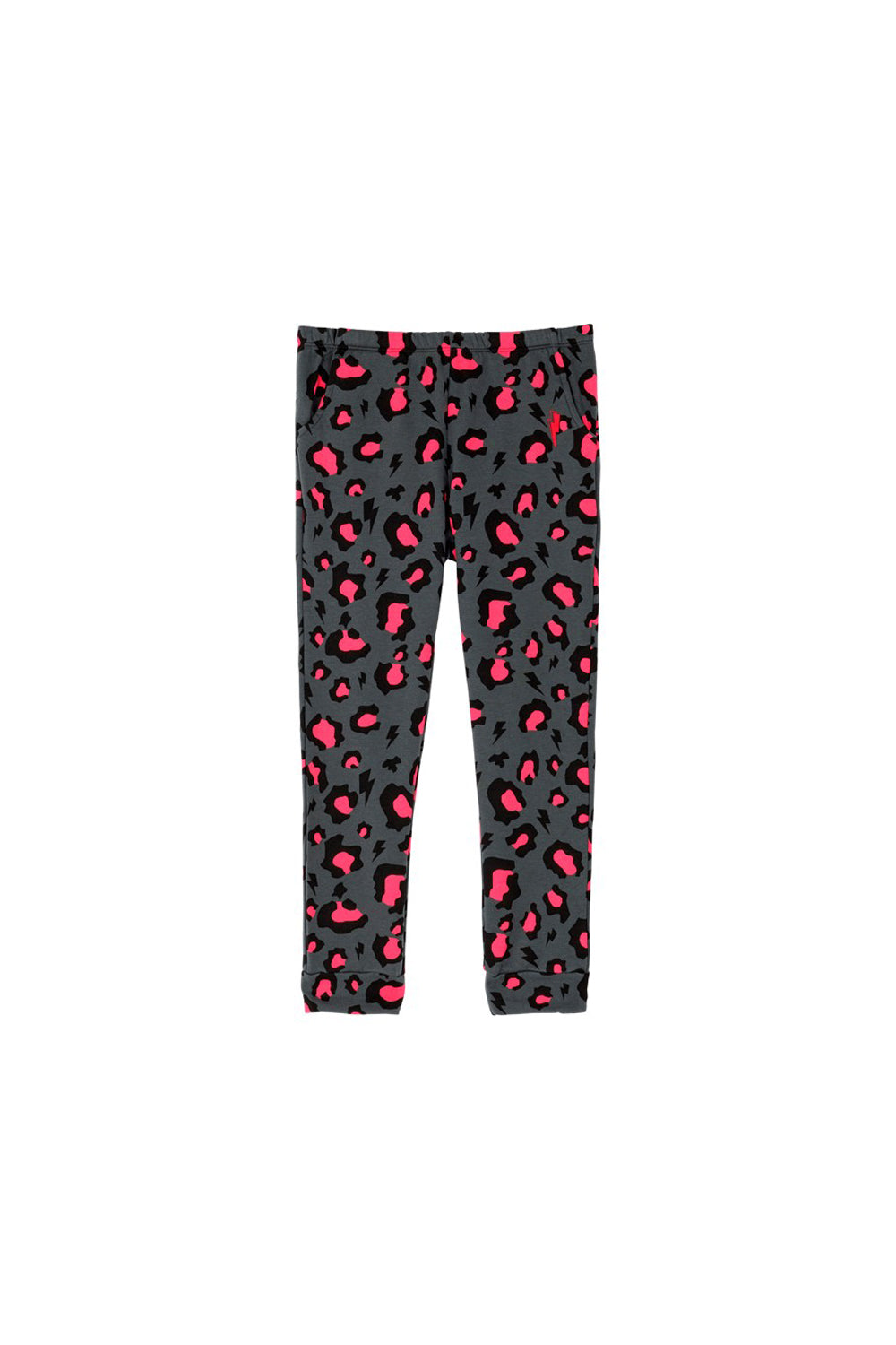 Kids Dark Grey Snow Leopard Joggers