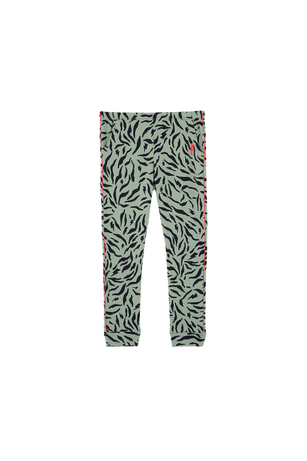 Kids Khaki with Black Zebra Joggers