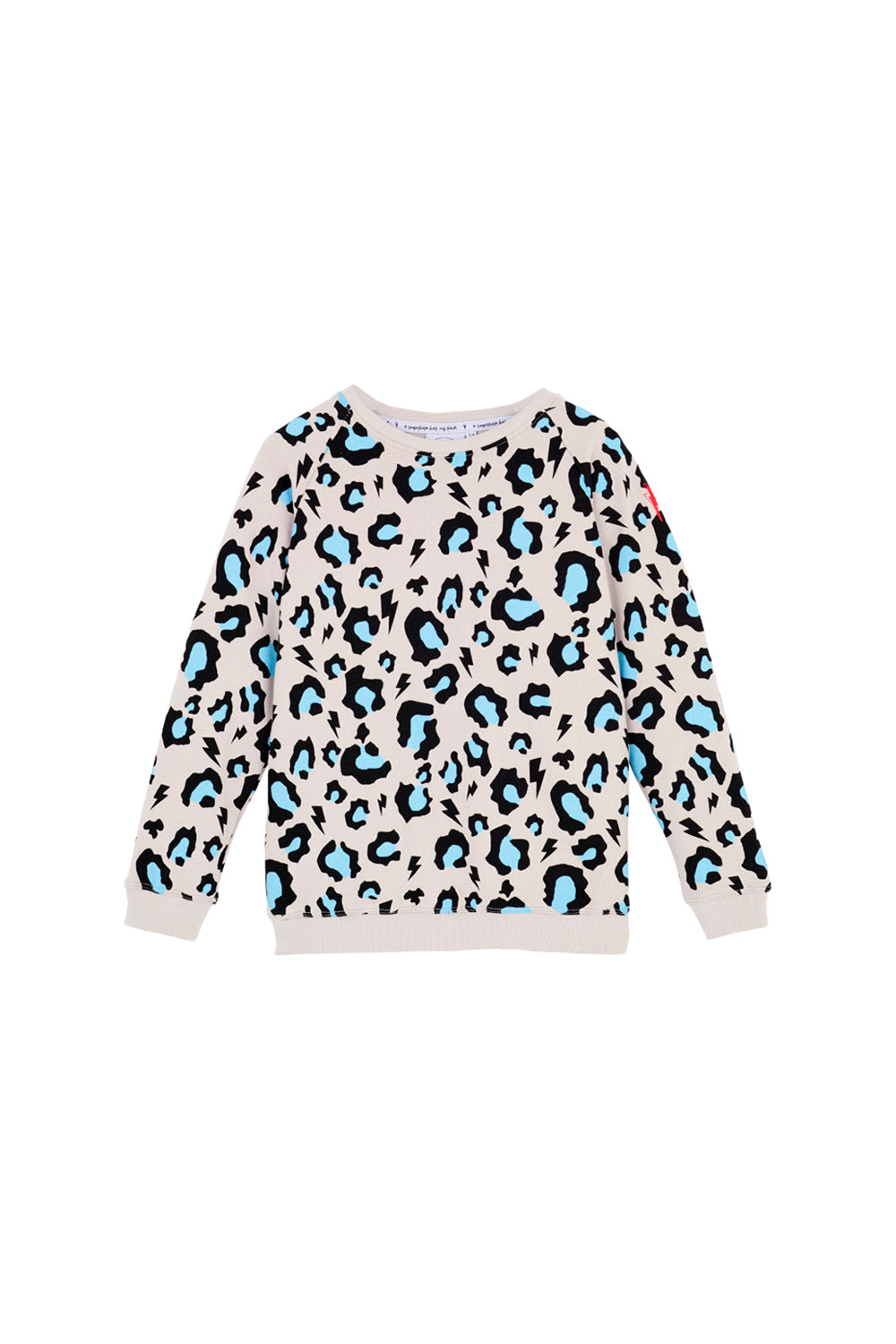 Kids Grey with Blue Snow Leopard Sweatshirt