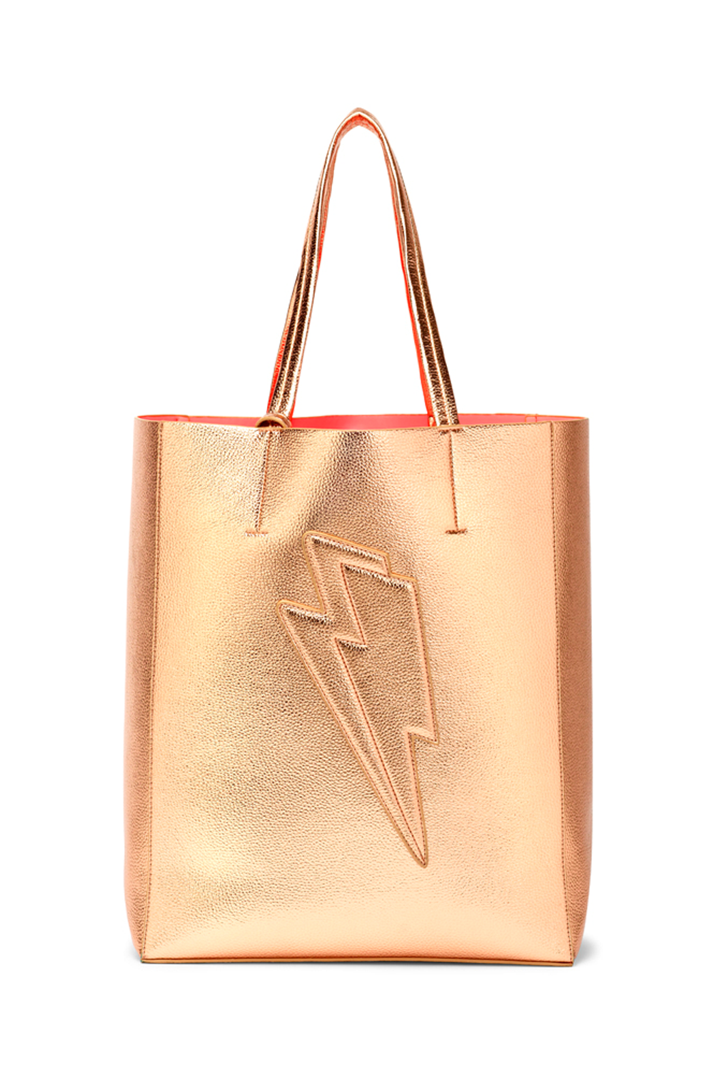 Metallic Rose Gold Large Tote Bag