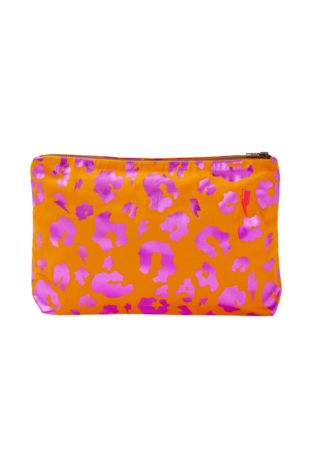 Orange with Metallic Purple Foil Leopard Swag Bag