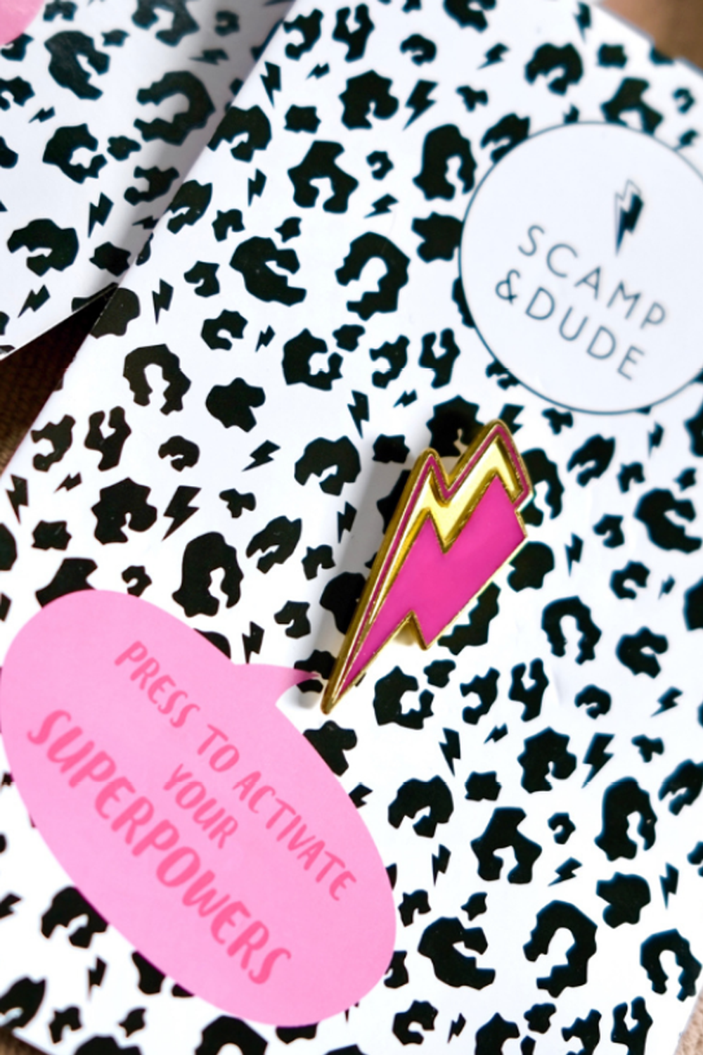 Pink Superpower Pin Badge