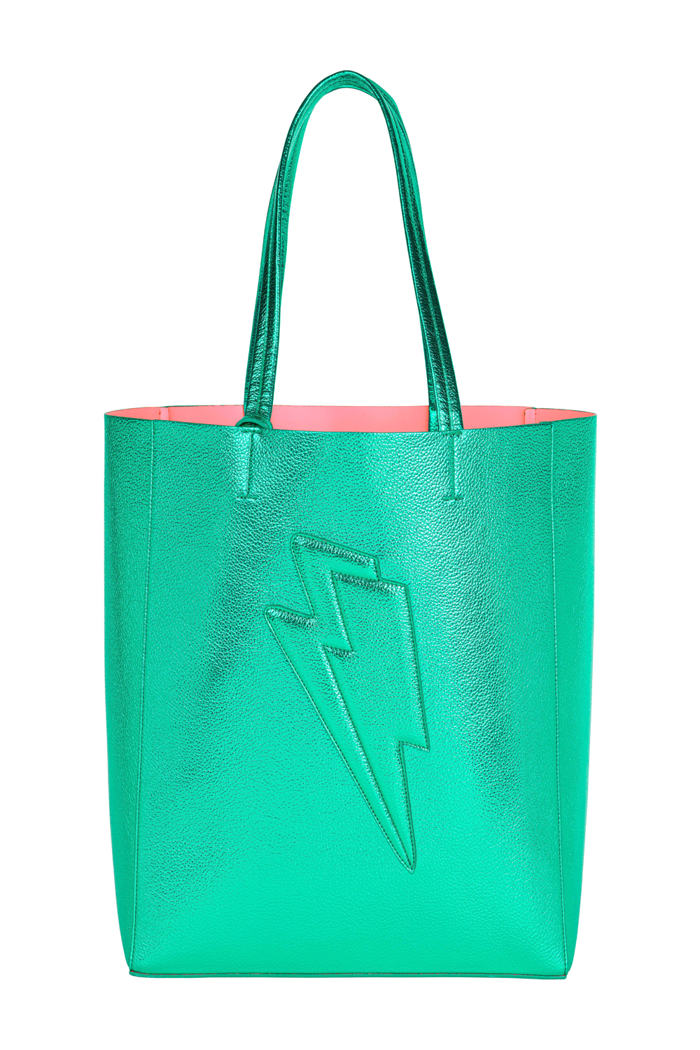 Green Metallic Large Tote Bag