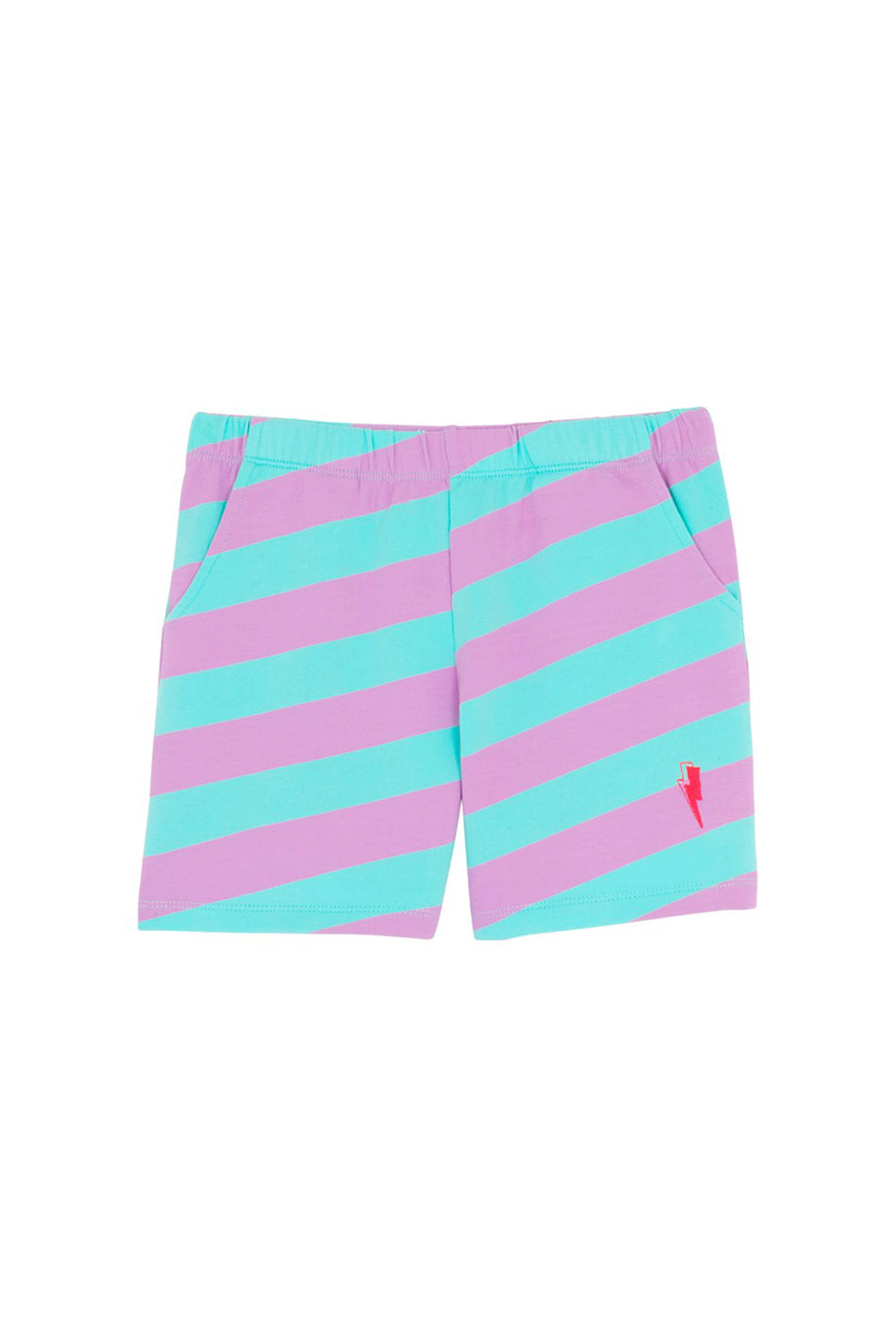 Kids Turquoise and Lilac Stripe Shorts