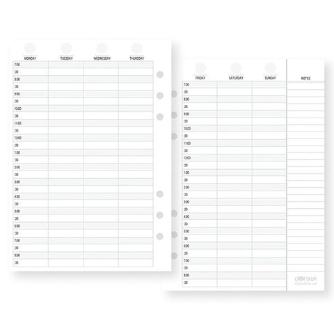 weekly appointment planner