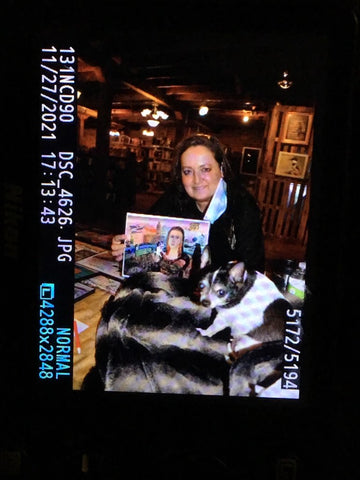 Lisa Loucks-Christenson and Valentine the 13-year-old Chihuahua 