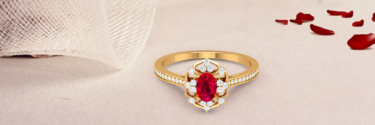 Oval Cut Ruby Vintage Engagement Ring