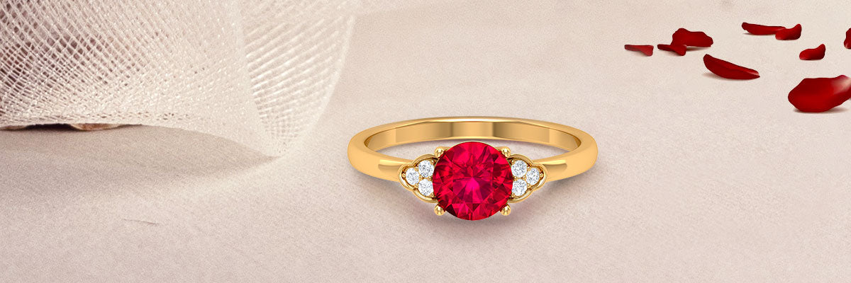Solitaire Ruby Engagement Ring