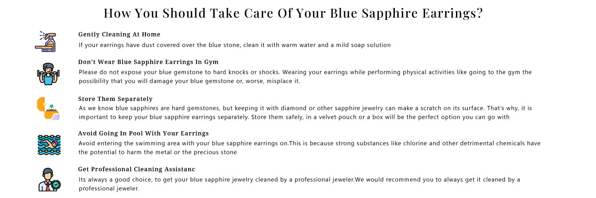 How You Should Take Care Of Your Blue Sapphire Earrings?