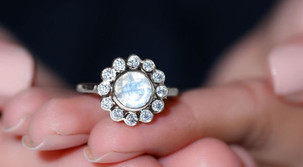 Moonstone rings