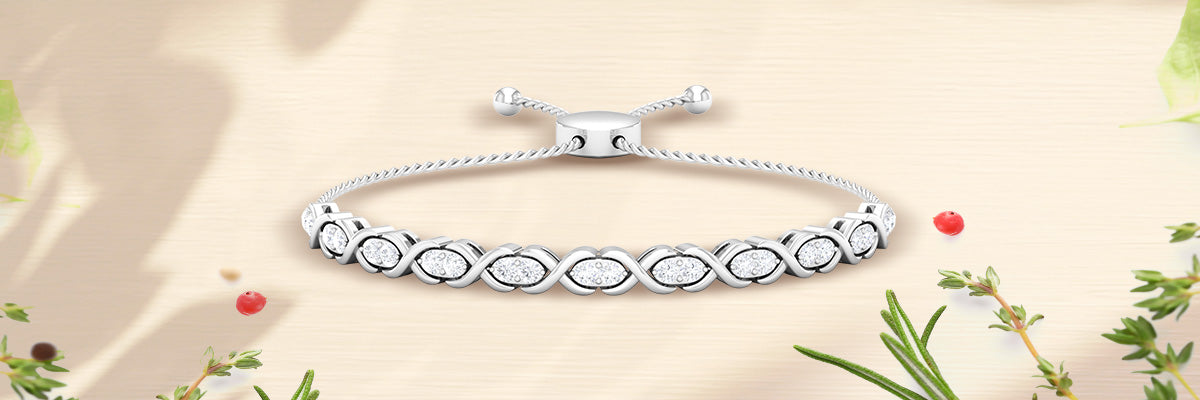 Moissanite Infinity Tennis Bolo Bracelet