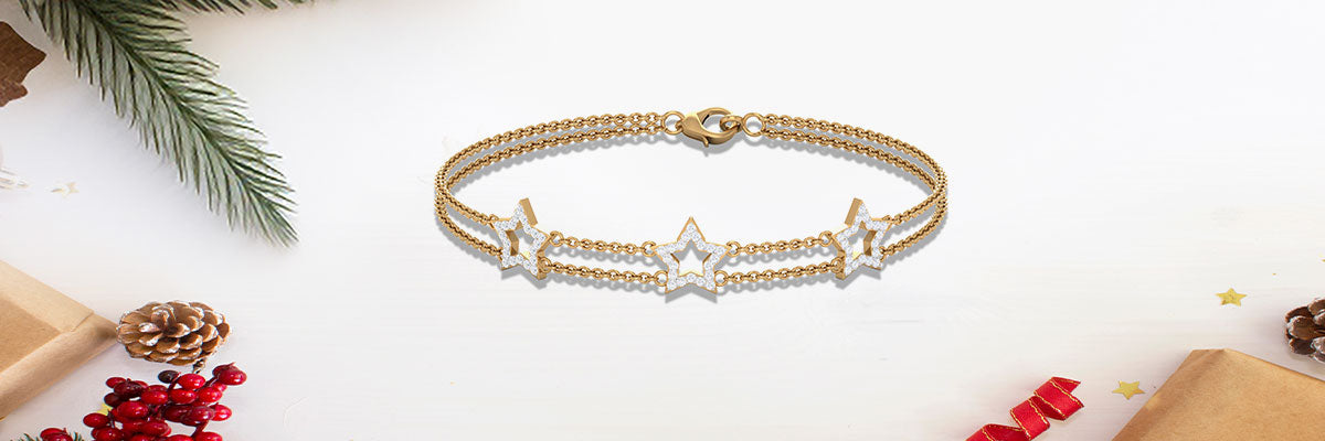 Diamond Star Double Chain Bracelet